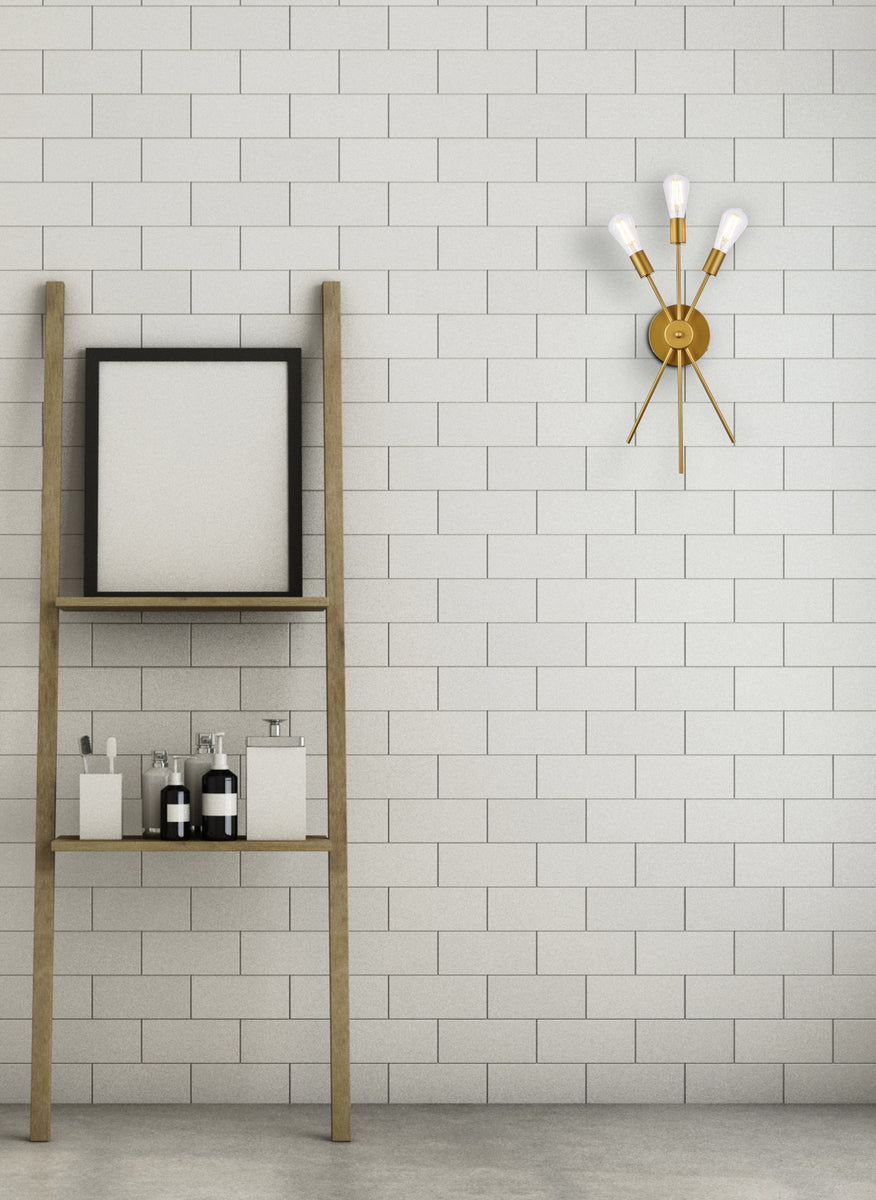 Lucca 11 inch bath sconce in brass