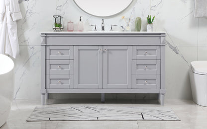 60 inch Single bathroom vanity in grey