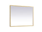 Pier 30x40 inch LED mirror with adjustable color temperature 3000K/4200K/6400K in brass