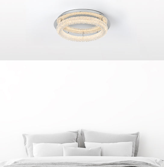 Bowen 22 inch Adjustable LED Flush Mount in Chrome