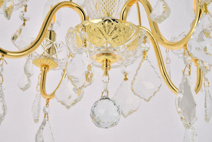 St. Francis 4 light Gold Pendant Clear Royal Cut Crystal