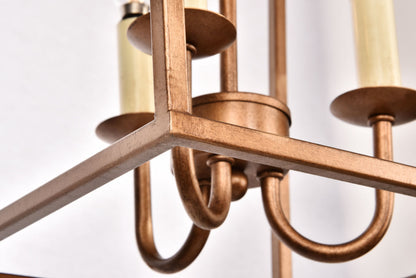 Maddox Collection Pendant D12.5 H18.25 Lt:3 Vintage Gold Finish