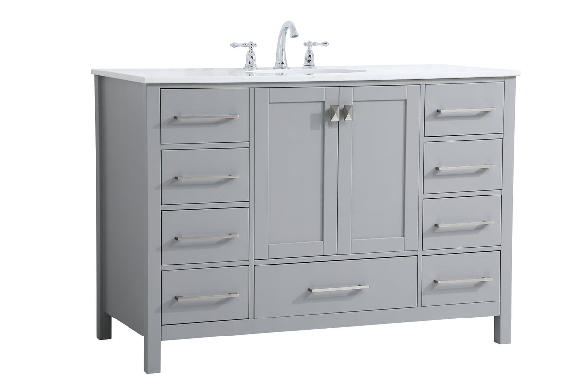 48 inch Single Bathroom Vanity in Gray