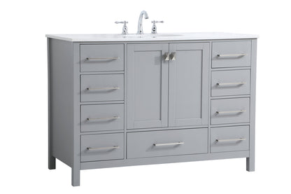 48 inch Single Bathroom Vanity in Gray