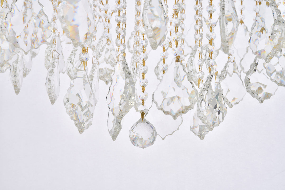 Maria Theresa 8 light Gold Flush Mount Clear Royal Cut Crystal