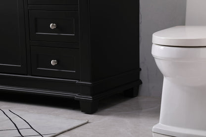 60 inch Single bathroom vanity set in black