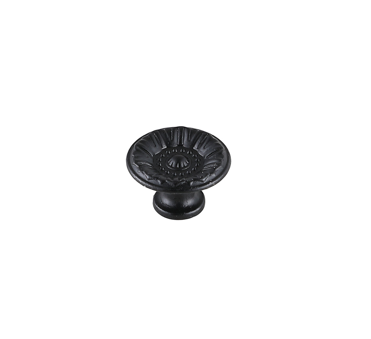 Corio 1.1" Diameter Matte Black Mushroom Knob Multipack (Set of 10)