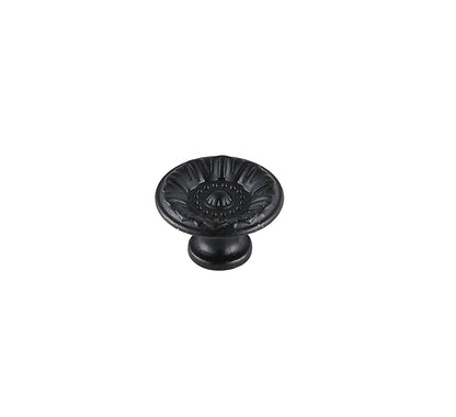 Corio 1.1" Diameter Matte Black Mushroom Knob Multipack (Set of 10)