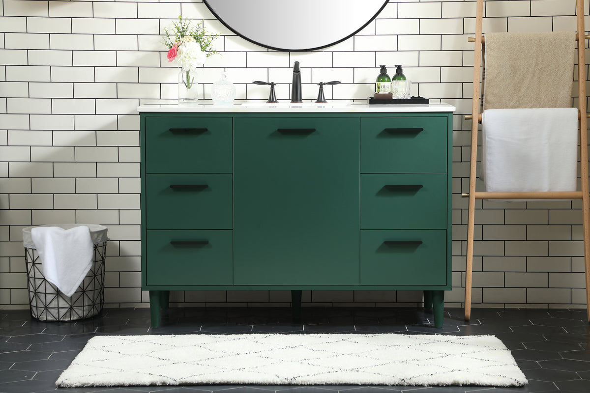 48 inch bathroom vanity in Green