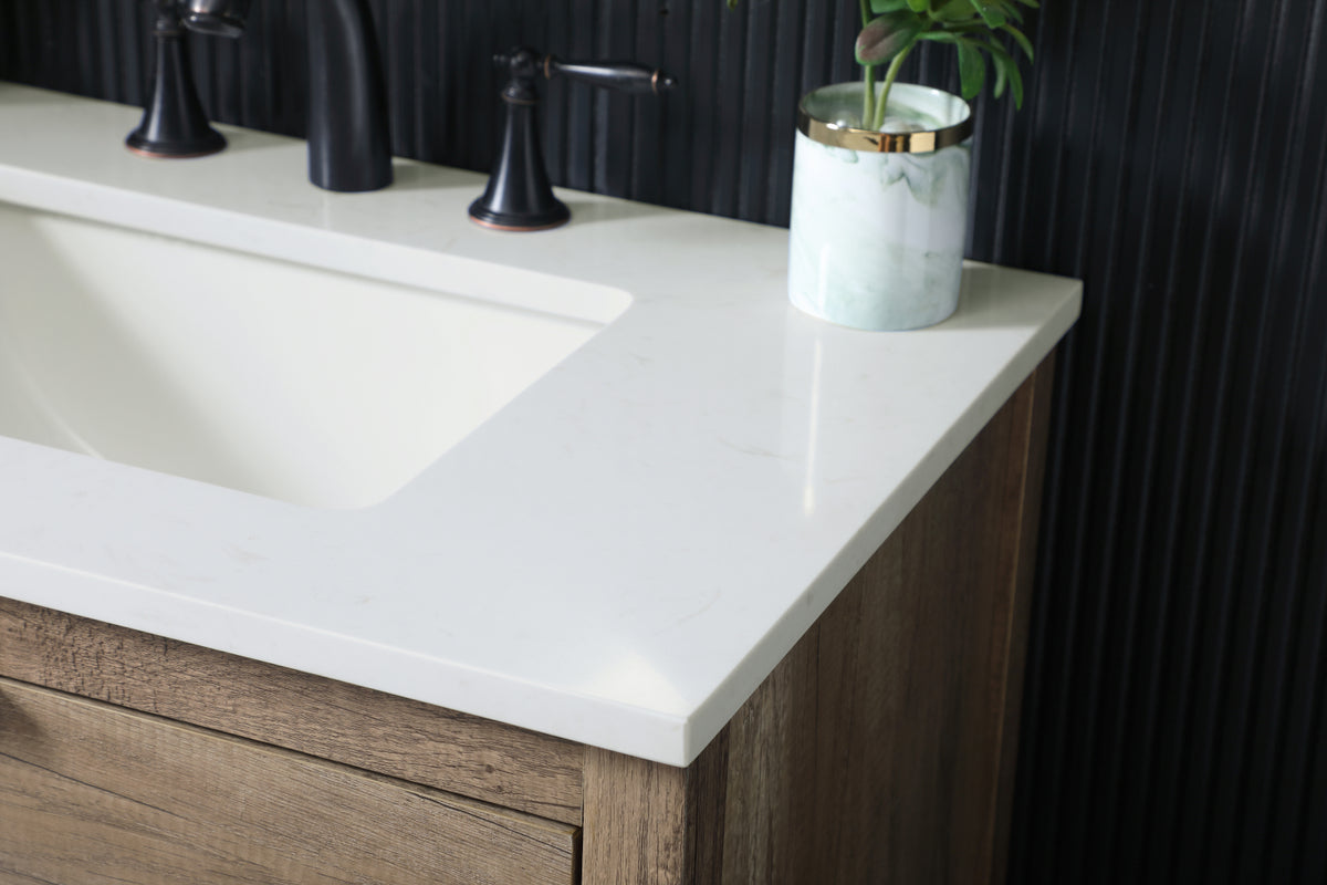 30 Inch SIngle Bathroom Vanity In Natural Oak