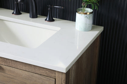 30 Inch SIngle Bathroom Vanity In Natural Oak