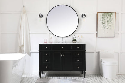 48 inch Single bathroom vanity in Black