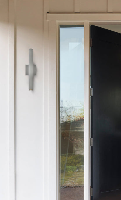 Raine Integrated LED wall sconce in silver