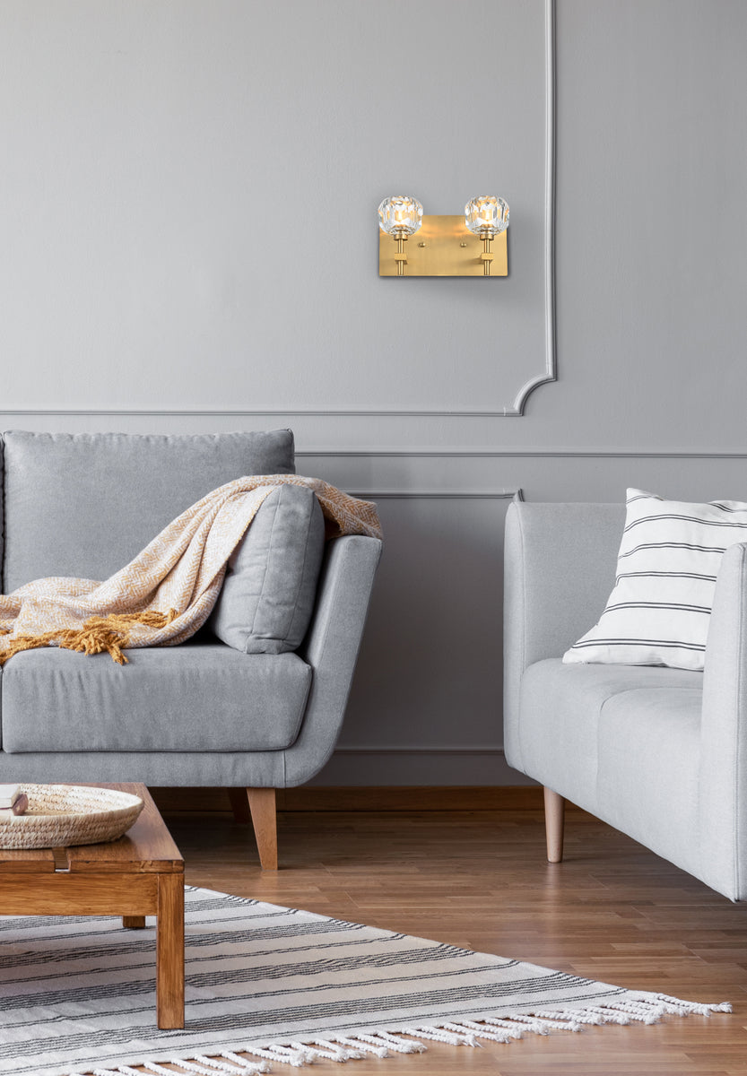 Graham 2 Light Wall Sconce in Gold