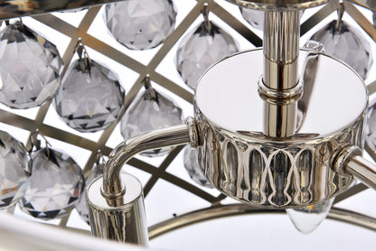 Madison 4 light polished nickel Pendant Silver Shade (Grey) Royal Cut Crystal