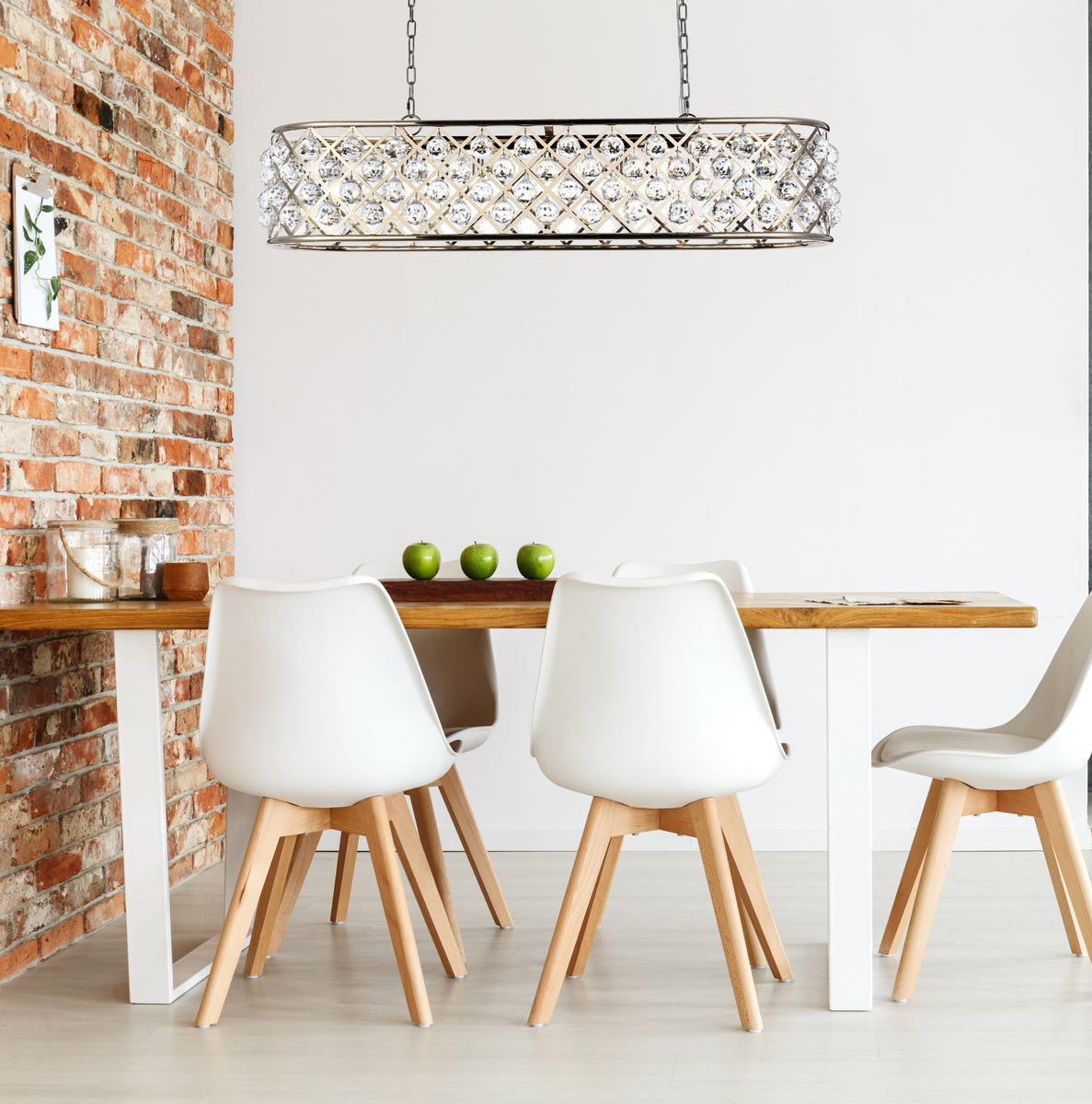 Madison 7 light polished Nickel Chandelier Clear Royal Cut Crystal