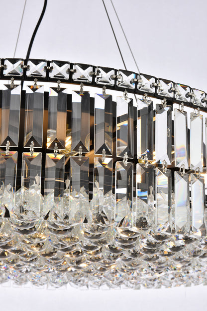 Maxime 32 inch black chandelier