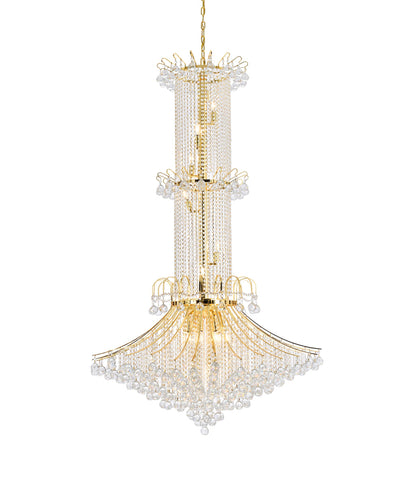 Toureg 20 light Gold Chandelier Clear Royal Cut Crystal