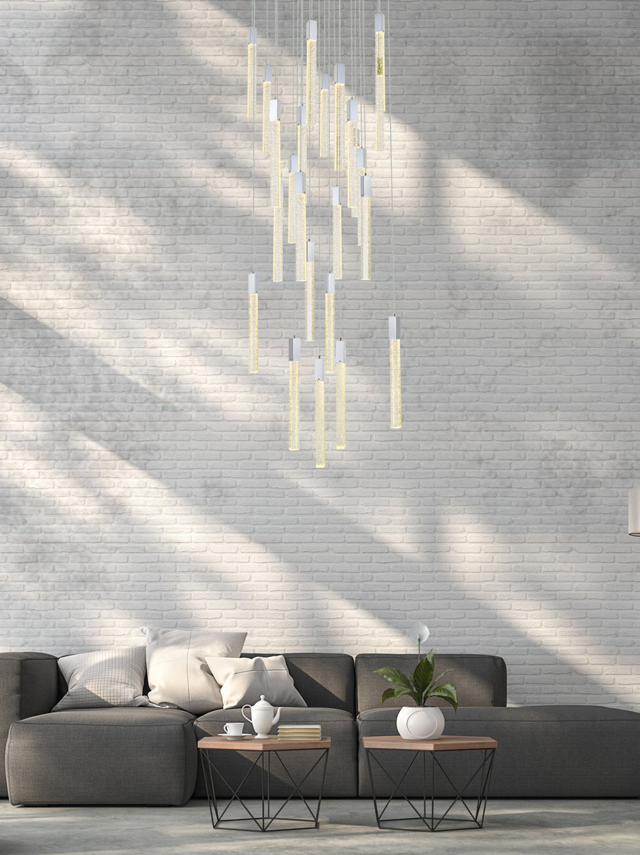 Weston 25 lights pendant in chrome