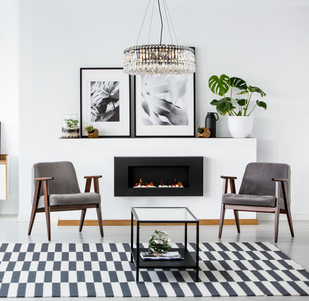 Maxime 24 inch black chandelier