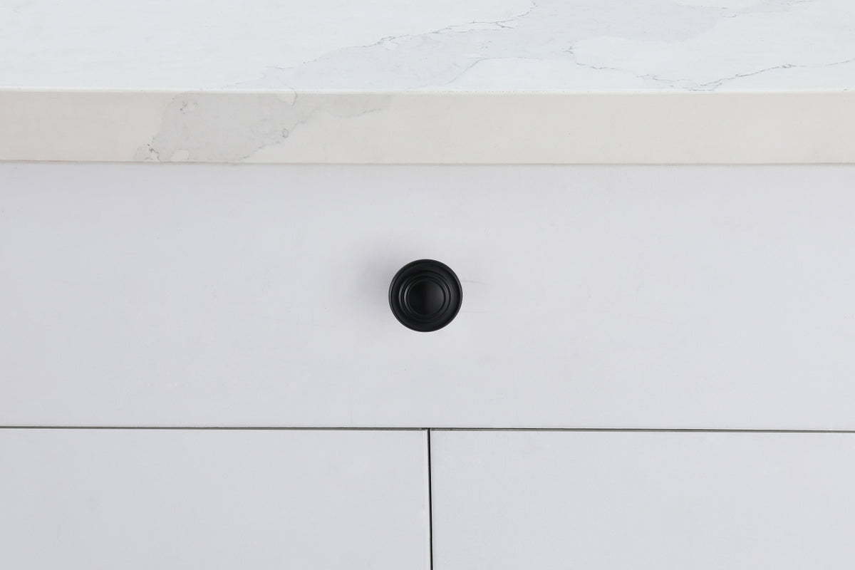 Minu 1.3" Diameter Matte Black Mushroom Knob Multipack (Set of 10)