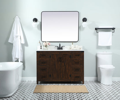 48 inch Single bathroom vanity in expresso with backsplash
