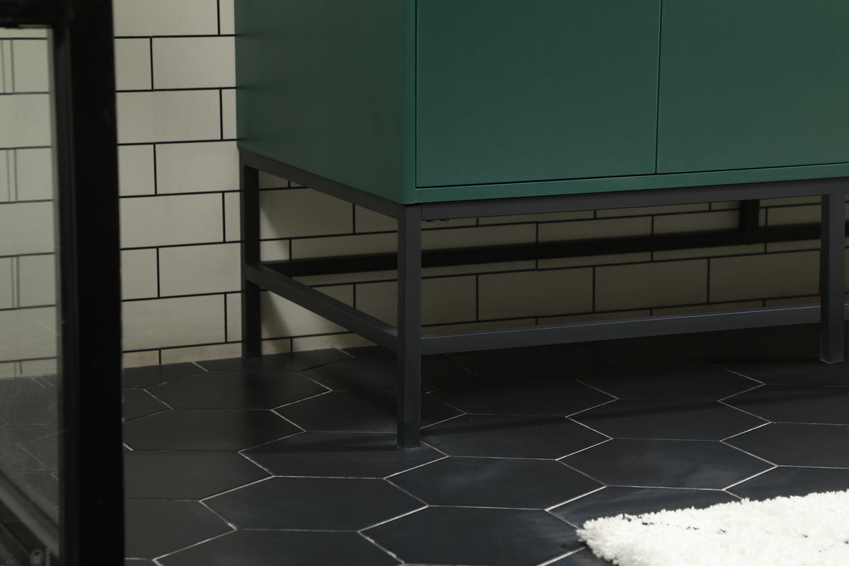 60 inch double bathroom vanity in green