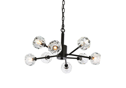 Graham 8 Light Pendant in Black