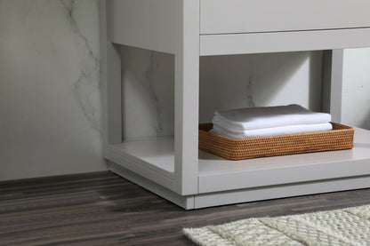 30 inch Single bathroom vanity in grey with backsplash