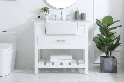 36 inch Single bathroom vanity in white