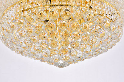 Primo 12 light Gold Flush Mount Clear Royal Cut Crystal