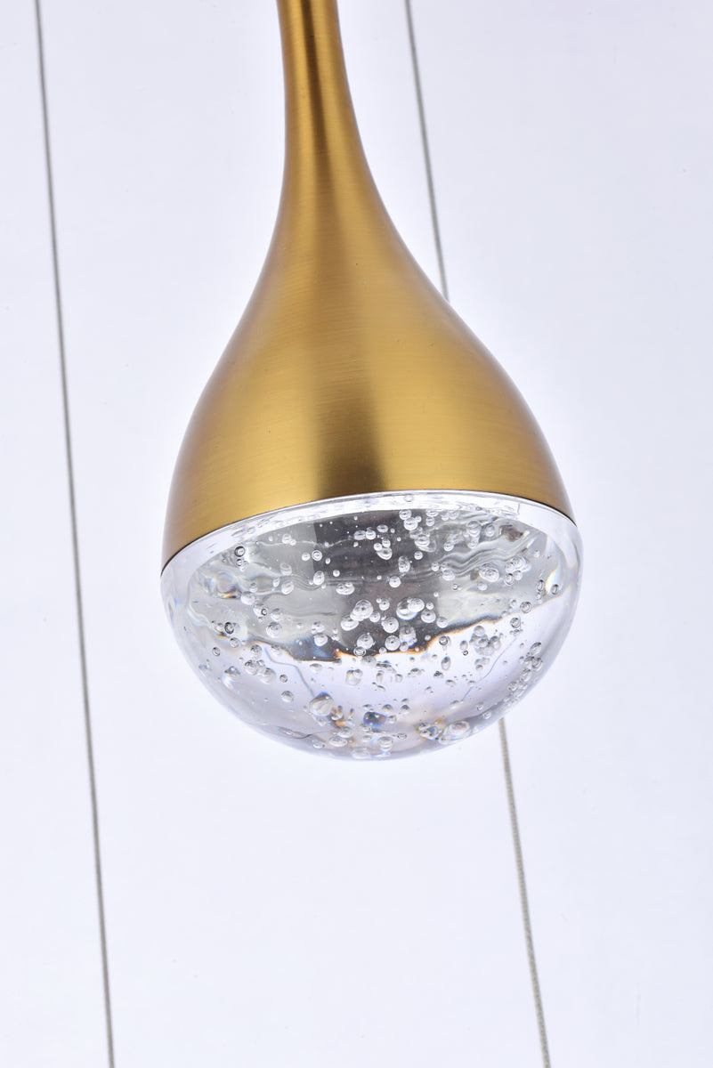 Amherst 14.5 inch LED pendant in satin gold