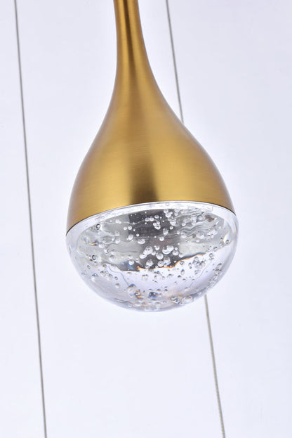 Amherst 14.5 inch LED pendant in satin gold