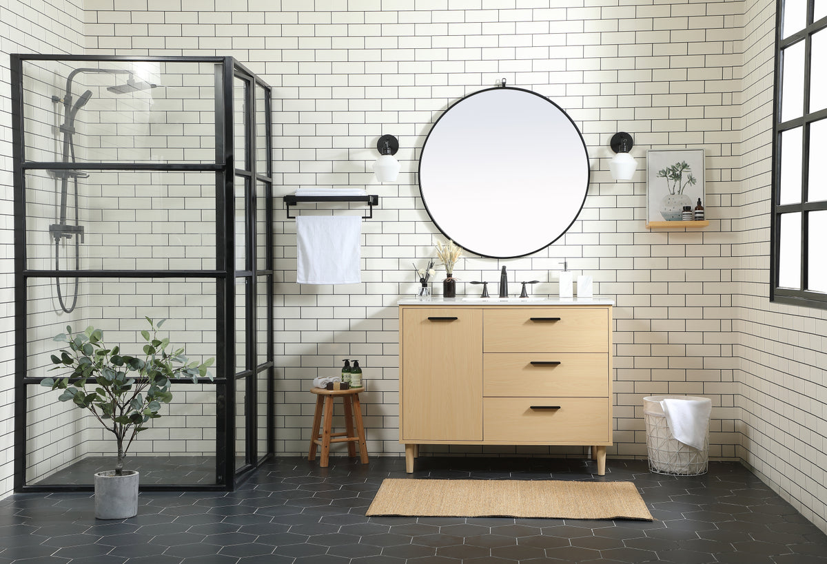 42 inch bathroom vanity in Maple