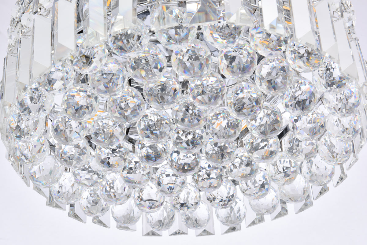 Maxime 4 light Chrome Flush Mount Clear Royal Cut Crystal