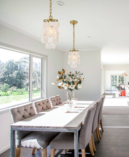 Selene 1 light Brass Pendant