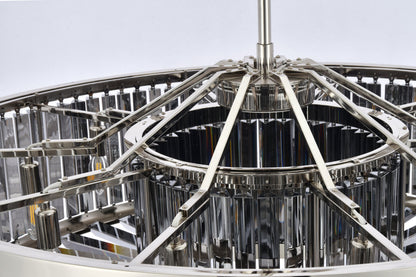 Chelsea 10 light polished nickel Chandelier Silver Shade (Grey) Royal Cut Crystal