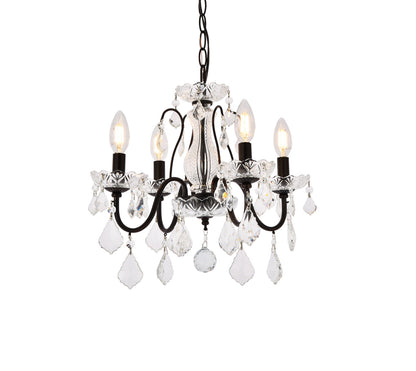 St. Francis 4 light Dark Bronze Pendant Clear Royal Cut Crystal