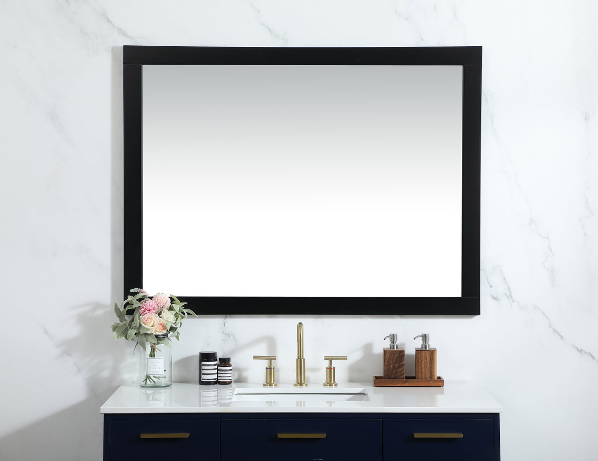 Aqua vanity mirror 48x36 inch in black