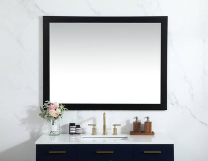 Aqua vanity mirror 48x36 inch in black