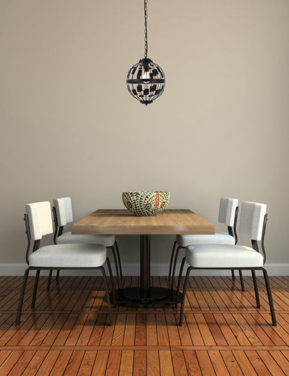 Levante 1 light pendant in black