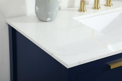 42 inch Single bathroom vanity in blue