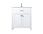 30 Inch SIngle Bathroom Vanity In White