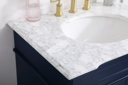 30 inch Single Bathroom Vanity set in Blue