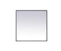 Metal Frame Square Mirror 30 inch in Black