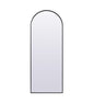 Metal Frame Arch Full Length Mirror 28x74 Inch in Black