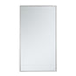 Metal frame rectangle mirror 20 inch in silver