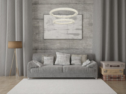 Bowen 32 inch Adjustable LED Chandelier in Satin Gold