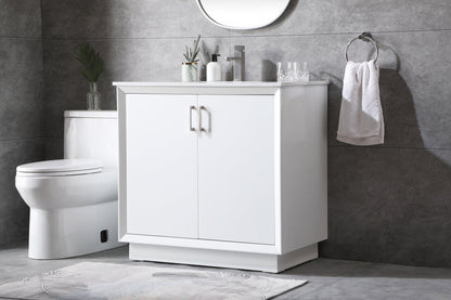 36 Inch SIngle Bathroom Vanity In White