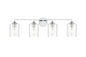 Mayson 4 light Chrome and Clear Bath Sconce